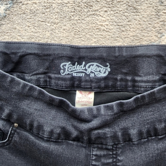 Womens Black Jeans Faded Glory Skinny Jeans 20 - Picture 3 of 3